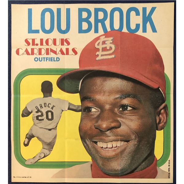 1970 TOPPS BASEBALL POSTERS - LOU BROCK (HOF)