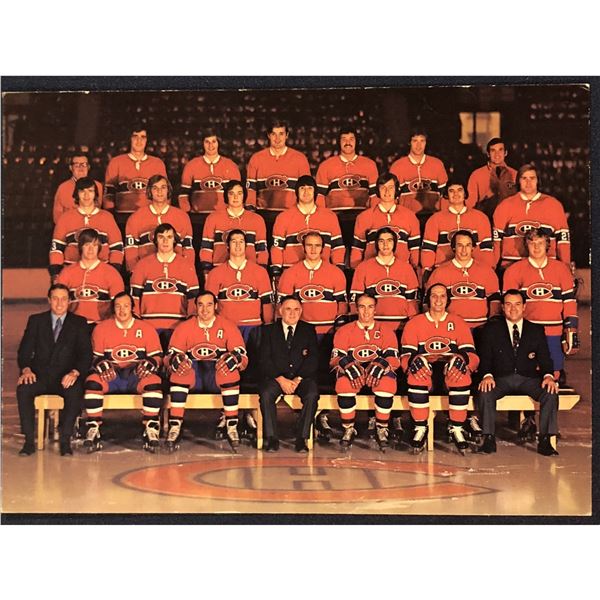 1972-73 MONTREAL CANADIENS TEAM PHOTO POST CARD