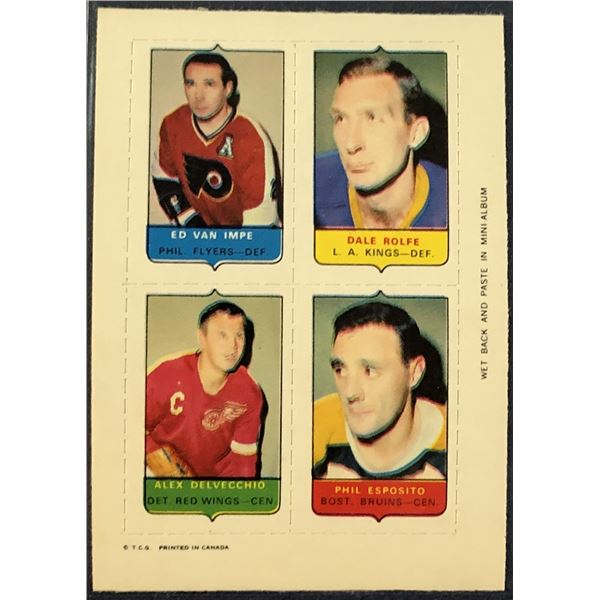 1969 O-PEE-CHEE HOCKEY 4-IN-1  PHIL ESPOSITO (HOF)