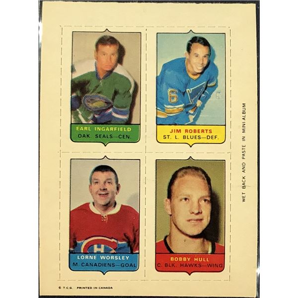1969 O-PEE-CHEE HOCKEY 4-IN-1  BOBBY HULL (HOF)