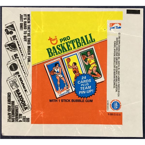 1980-81 TOPPS NBA BASKETBALL WRAPPER - LARRY BIRD ROOKIE YEAR