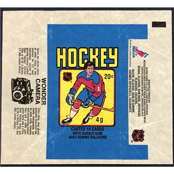 1979-80 O-PEE-CHEE HOCKEY WRAPPER - WAYNE GRETZKY ROOKIE YEAR