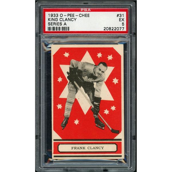 1933-34 O-Pee-Chee “A” #31 King Clancy (PSA 5)