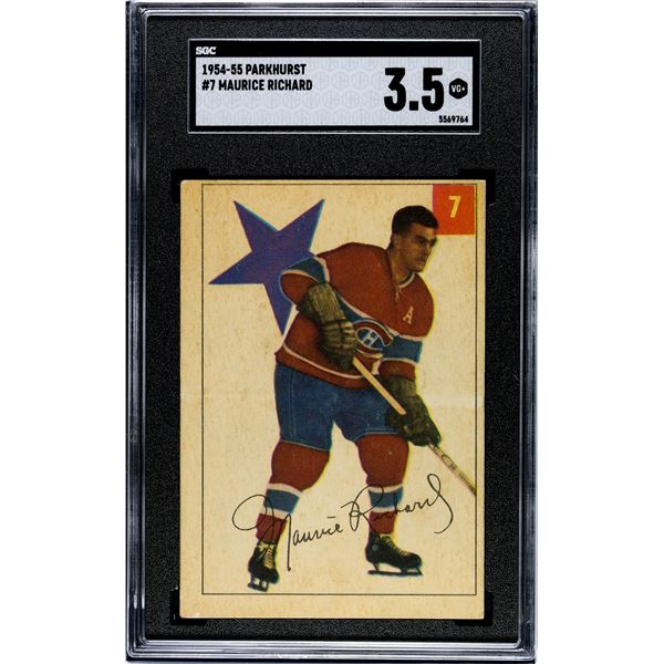 1954-55 Parkhurst #7 Maurice Richard (SGC 3.5)