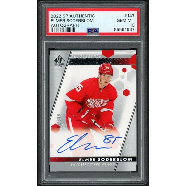 2022 SP Authentic Elmer Soderblom Future Watch Autograph - PSA 10