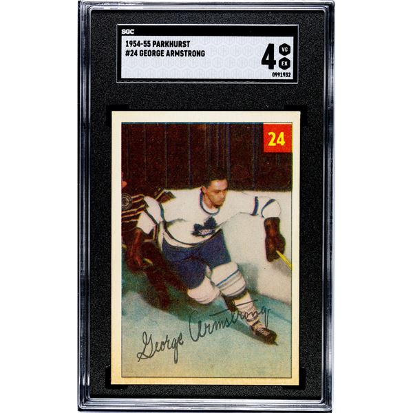 1954-55 Parkhurst #24 George Armstrong (SGC 4)