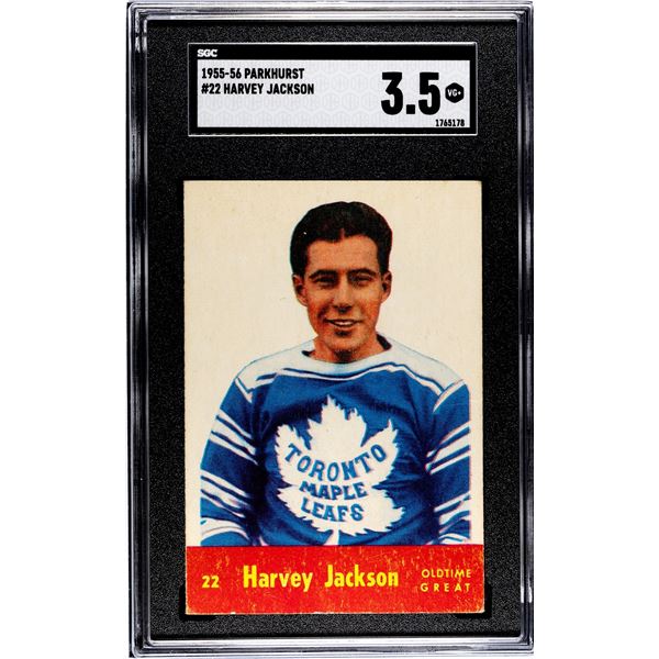 1955-56 Parkhurst #22 Harvey Jackson OTG (SGC 3.5)