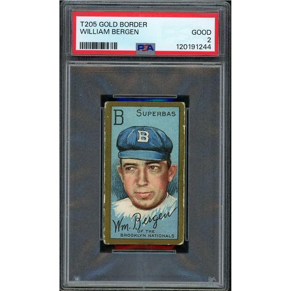 1911 T205 – Bill Bergen (PSA 2)