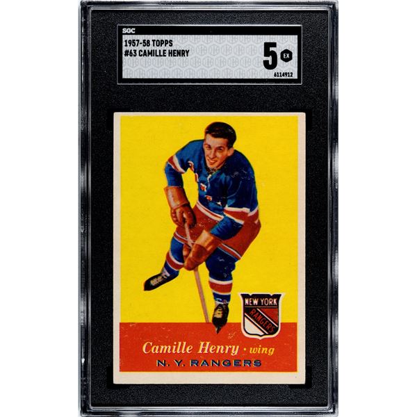 1957-58 Topps #63 Camille Henry (SGC 5)