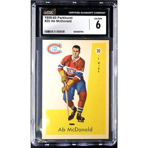 1959-60 Parkhurst #20 Ab McDonald (CGC 6)
