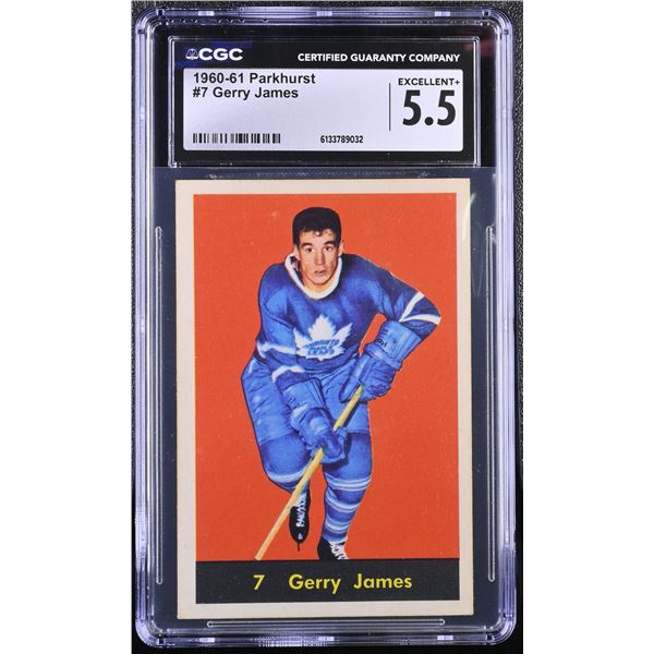 1960-61 Parkhurst #7 Gerry James (CGC 5.5)
