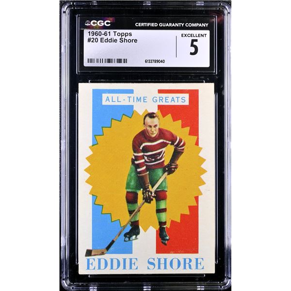 1960-61 Topps #20 Eddie Shore ATG (CGC 5)