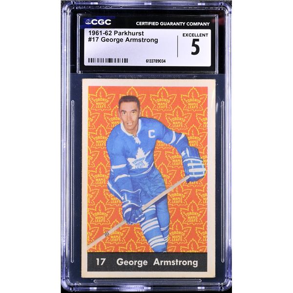 1961-62 Parkhurst #17 George Armstrong (CGC 5)