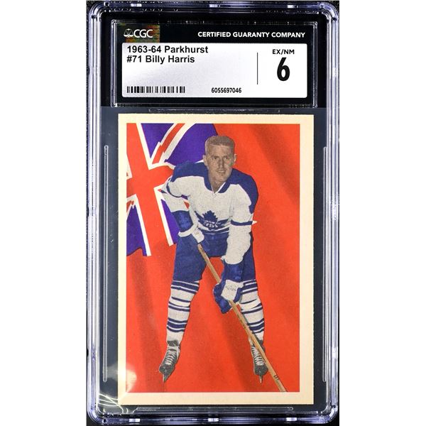 1963-64 Parkhurst #71 Billy Harris (CGC 6)