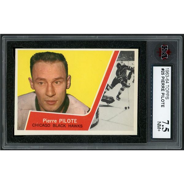 1963-64 Topps #25 Pierre Pilote (KSA 7.5)