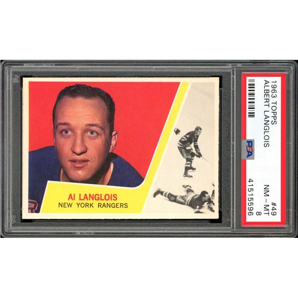 1963-64 Topps #49 Al Langlois (PSA 8)