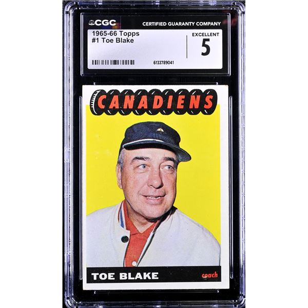 1965-66 Topps #1 Toe Blake (CGC 5)