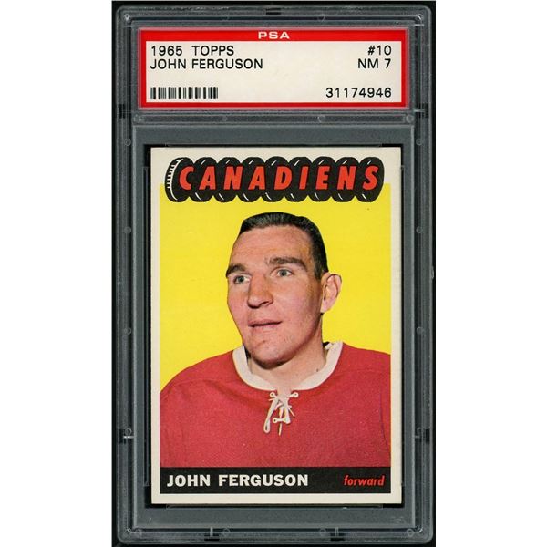 1965-66 Topps #10 John Ferguson (PSA 7)