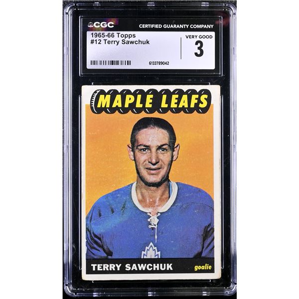 1965-66 Topps #12 Terry Sawchuk (CGC 3)