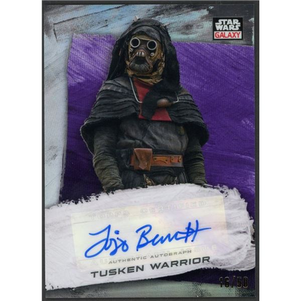 2022 Topps Chrome Star Wars Galaxy Joanna Bennet as Tusken Warrior purple autograph #16/50
