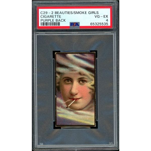 1908 C29 Smoke Girls - Purple (PSA 4) ONLY PSA example