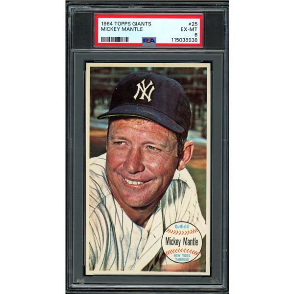 1964 Topps Giants #25 Mickey Mantle (PSA 6)