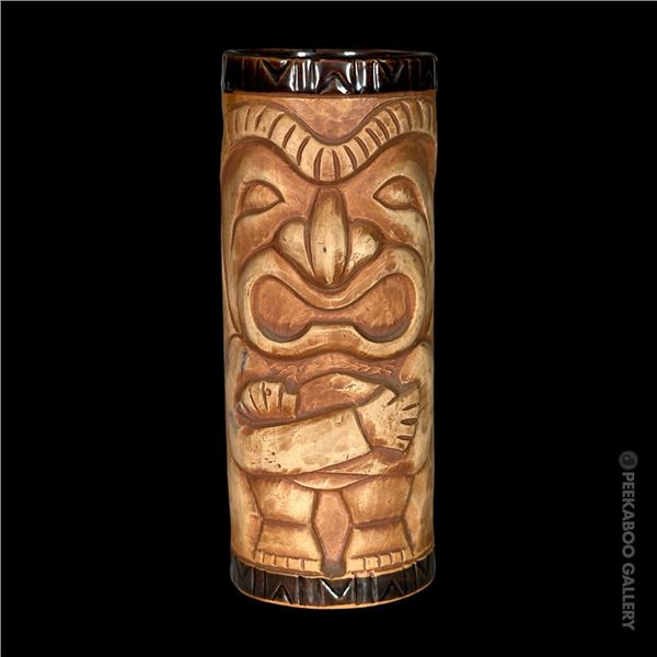 OTAGIRI SMOOTH CROSSED ARMS TIKI MUG w/ ORIGINAL OMC STICKER.