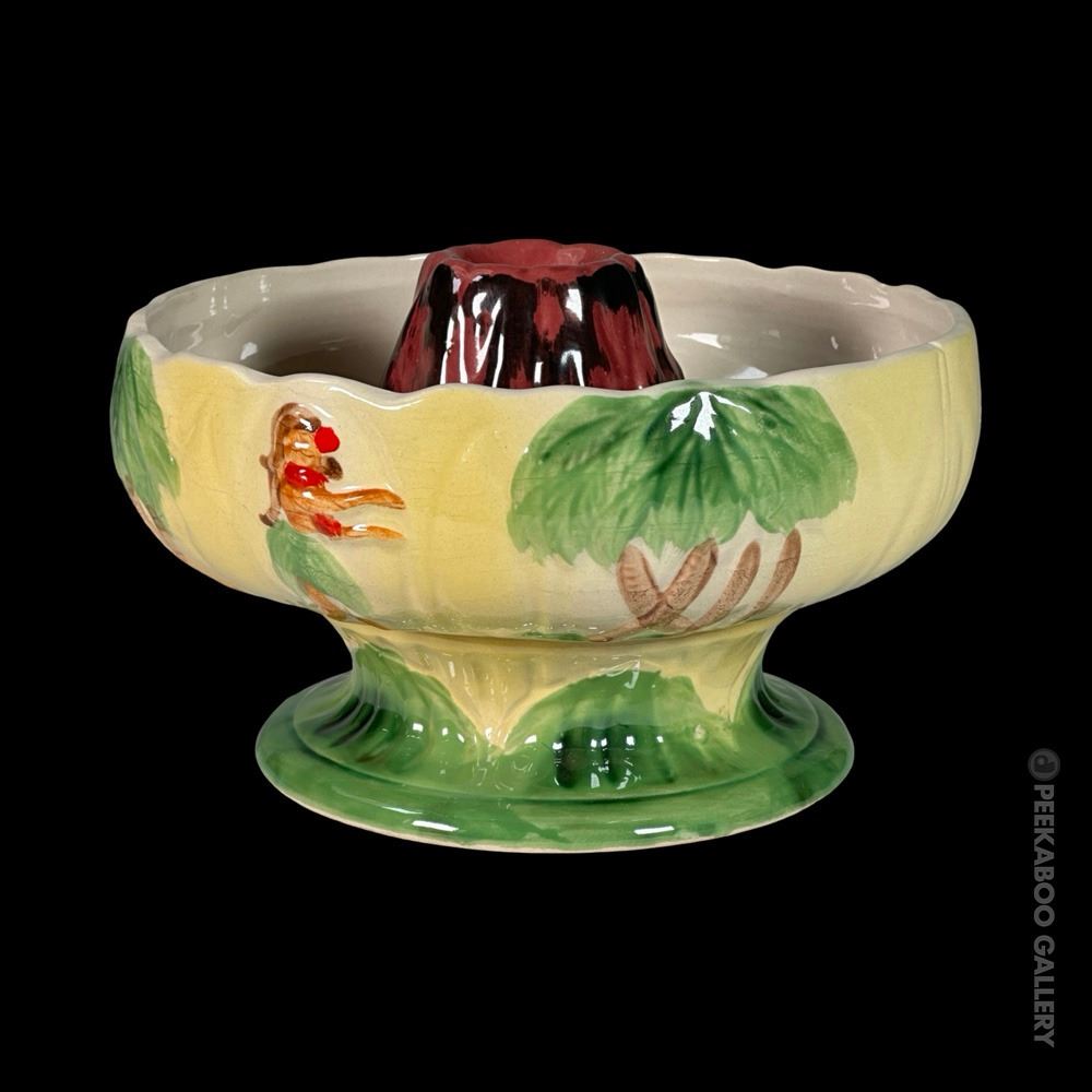 Volcano Rum ORCHIDS OF HAWAII HULA BOWL w/ 151 RUM VOLCANO BURNER.