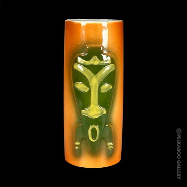 FRED ROBERTS HANDLED MASK TIKI MUG.