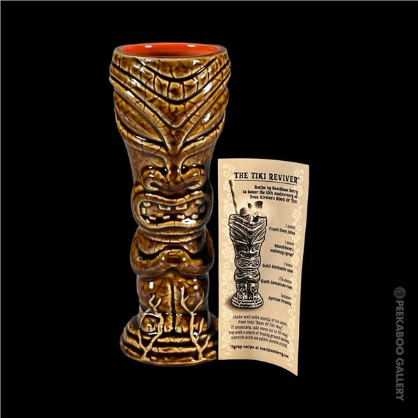 BOOK OF TIKI 10 YEAR ANNIVERSARY MUG w/ RECIPE CARD.