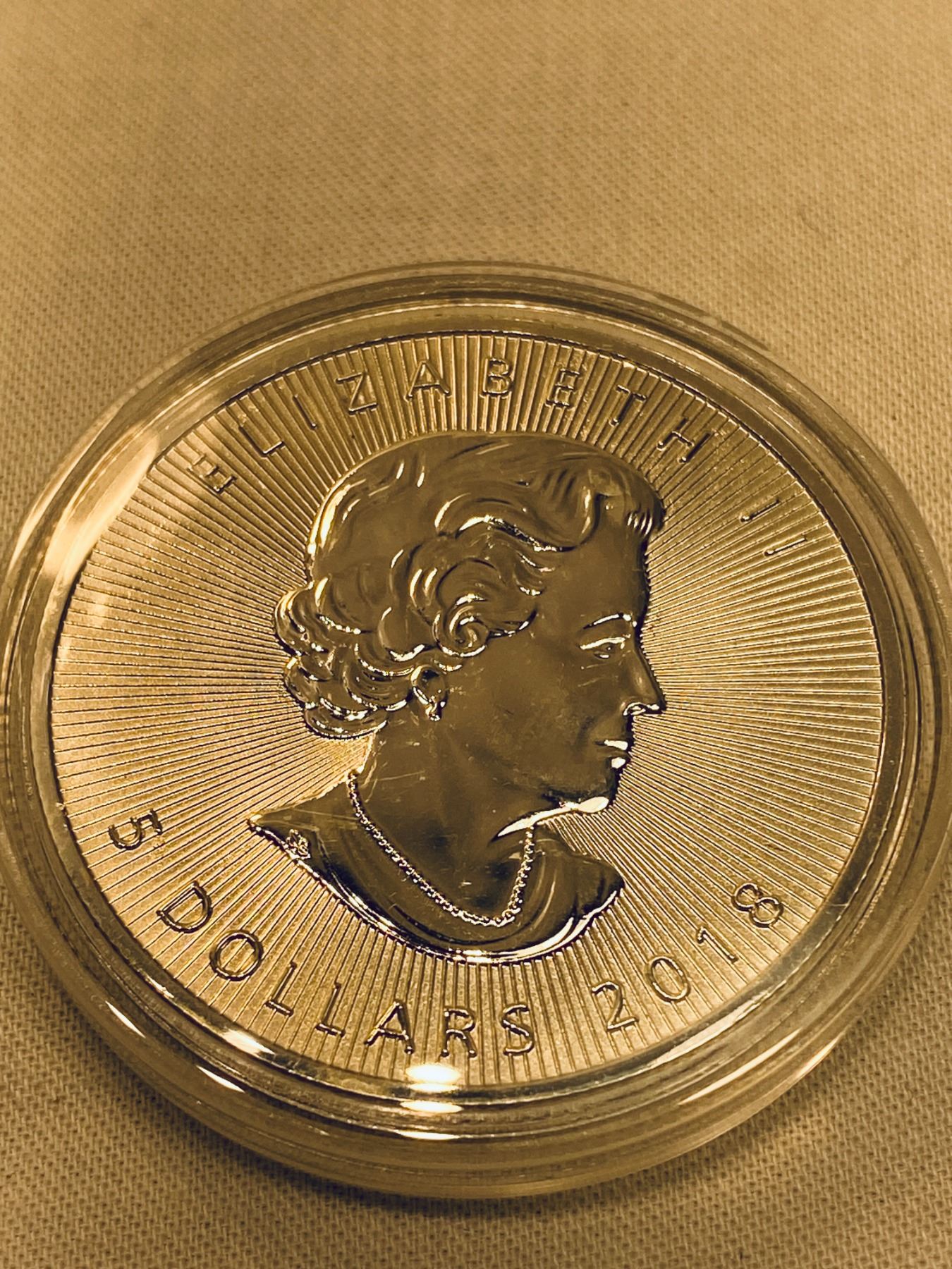 Canadian 5 Dollars 2018 1 0z 'Gold' Coin