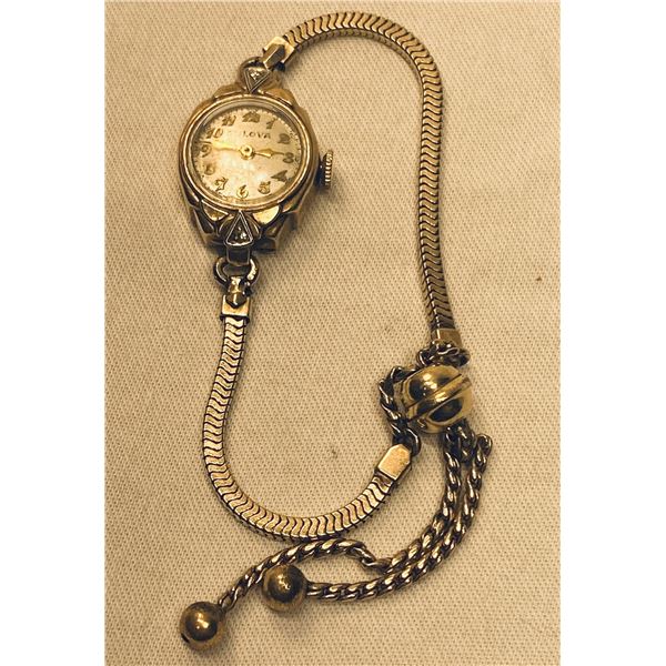 Gold Toned Antique Women’ Watch Bulova Made in USA