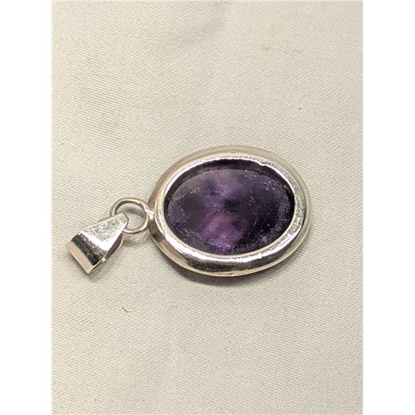 Purple Stone Set in .925 Silver