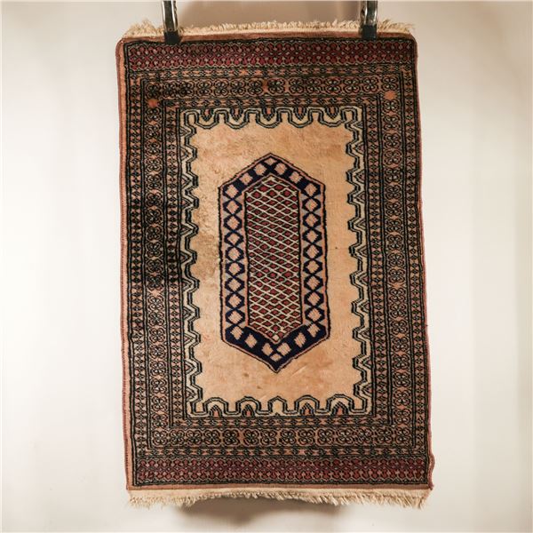 Baluch Camel-Ground Hand-Knotted Wool Rug, 37 x 24 Inches