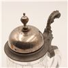 Image 3 : Cut Crystal & Pewter "Bell-Top" Lidded Beer Stein, Script Monogram
