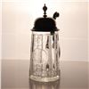 Image 7 : Cut Crystal & Pewter "Bell-Top" Lidded Beer Stein, Script Monogram