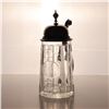 Image 8 : Cut Crystal & Pewter "Bell-Top" Lidded Beer Stein, Script Monogram