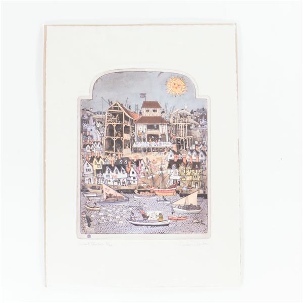 Graham Clarke hand-coloured etching “Great Shakes”