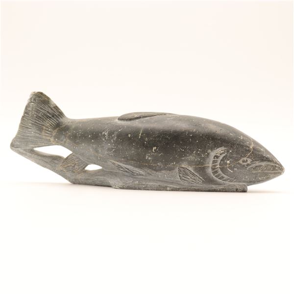 Canadian Inuit Carved Stone Fish Sculpture