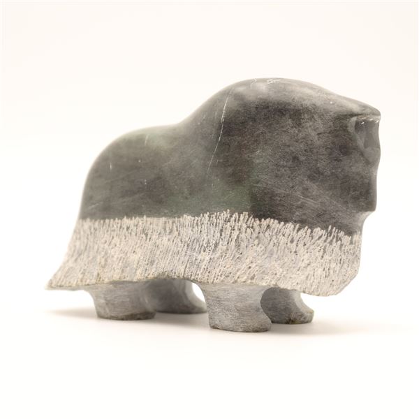 Canadian Inuit Carved Stone Muskox Figure
