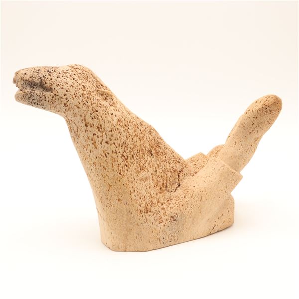 Lasaloosie Eshulutak, Pangnirtung, Bone Shaman Carving, 1987