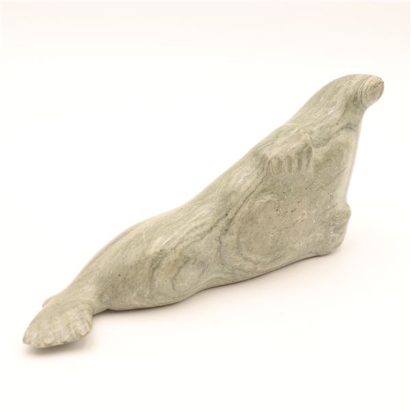 Sarah Mickiyuk, Sanikiluaq, Carved Stone Seal, 1982