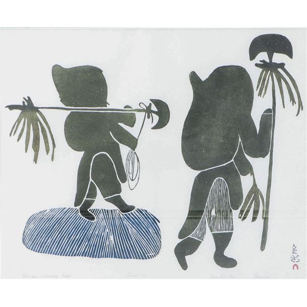 Pitseolak Ashoona, Women Collecting Kelp, 1967