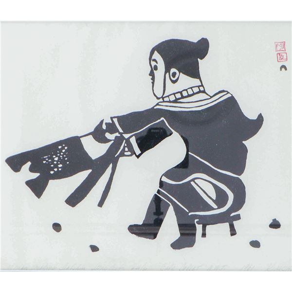 Ulayu Pingwartok, Woman Sewing Kamiks, 1976/77