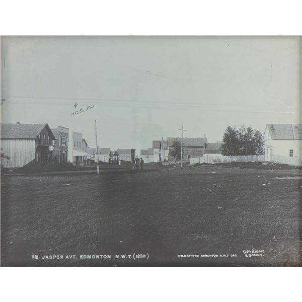 Jasper Ave., Edmonton, N.W.T. (1899) — photograph by C.W. Mathers; later copyright E. Brown