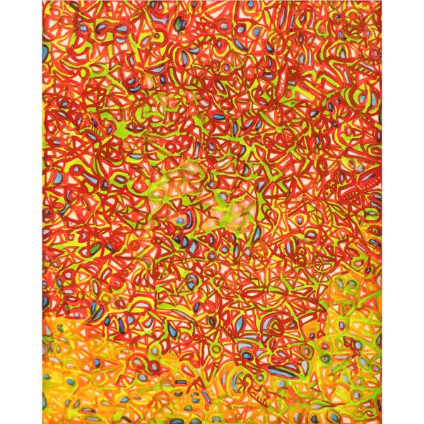 Ulrike (Uli) Rossier (German-Canadian, active Edmonton), Untitled Abstract Composition, paint on can