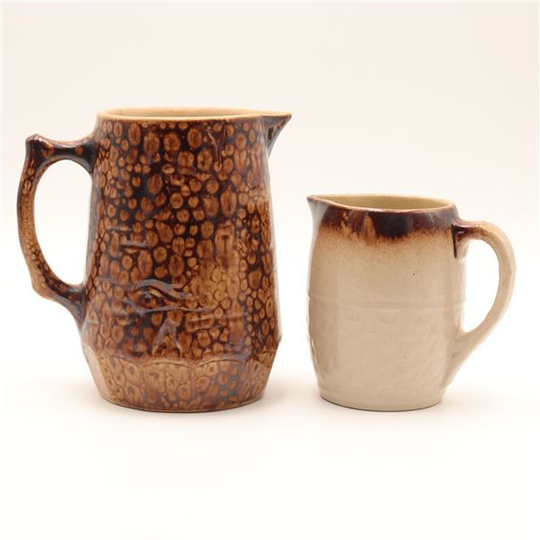 Two Medalta Potteries Redcliff Glazed Pottery Pitchers