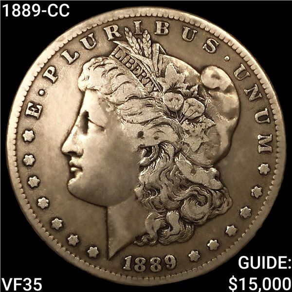 1889-CC Morgan Silver Dollar ABOUT UNCIRCULATED