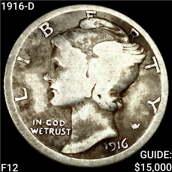 1916-D Mercury Dime NICELY CIRCULATED
