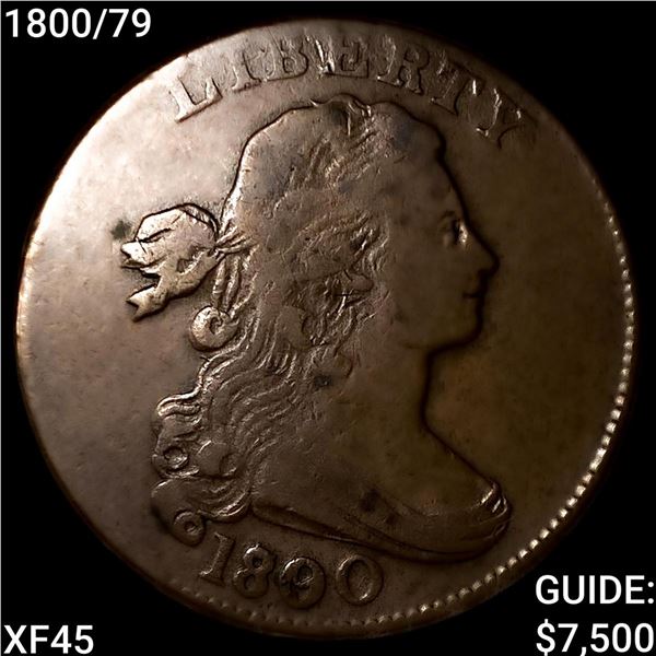 1800/79 Draped Bust Large Cent NEARLY UNCIRCULATED
